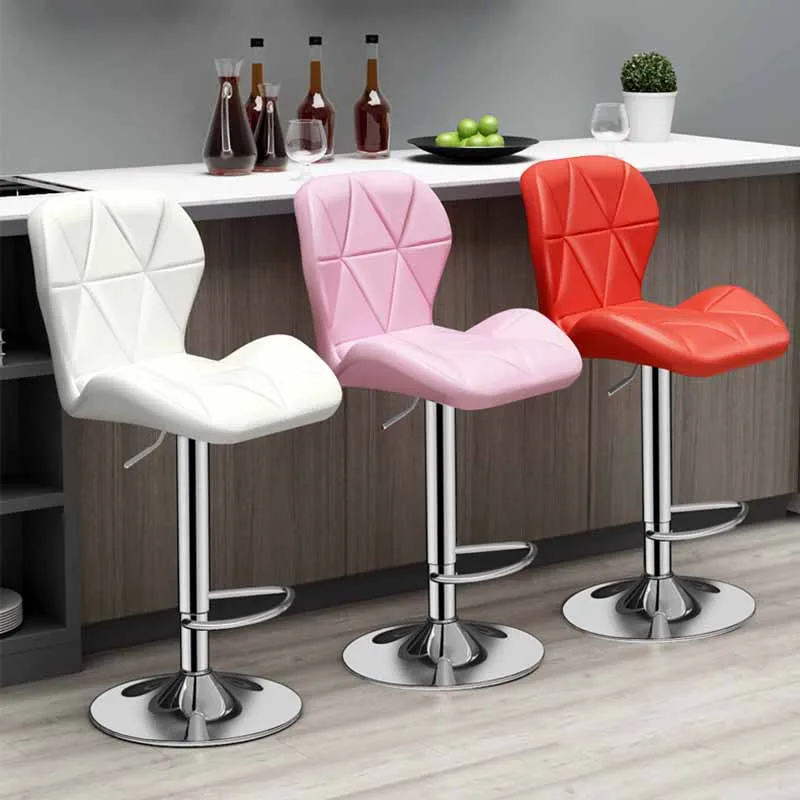 

Swivel Design Minimalist Counter Height Barber Bar Dining Adjustable Metal Ergonomic Chair Soft Barstuhl Furniture XY50BC