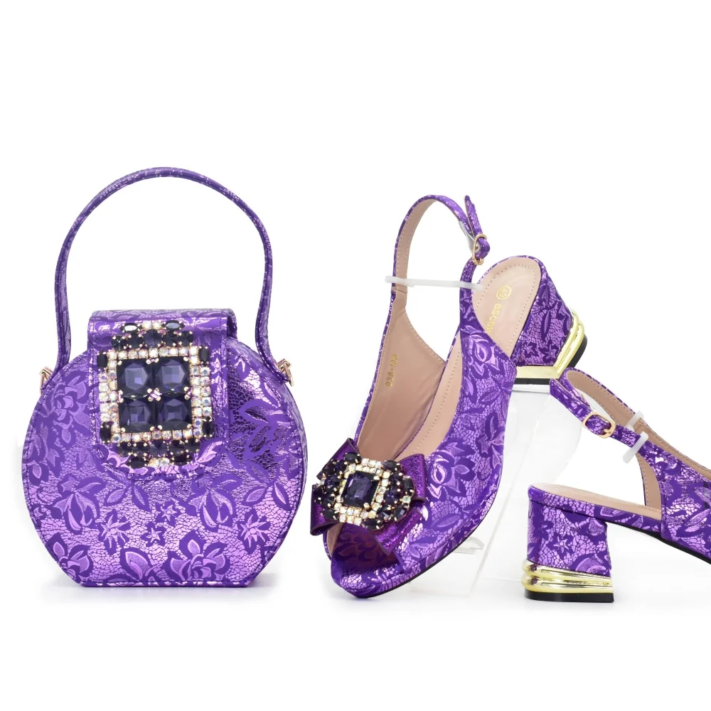 Italian-Style Pink Party Pumps & Matching Bag Set SU1-1