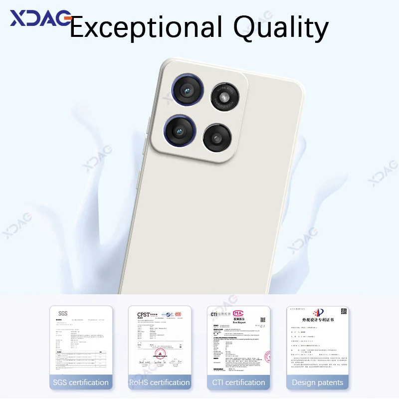 Original Mobile Phone Cases for Motorola Moto G56 5G 6.72" XT2529-2 360 Soft Square Liquid Silicone Back Covers Waterproof Bags - 3