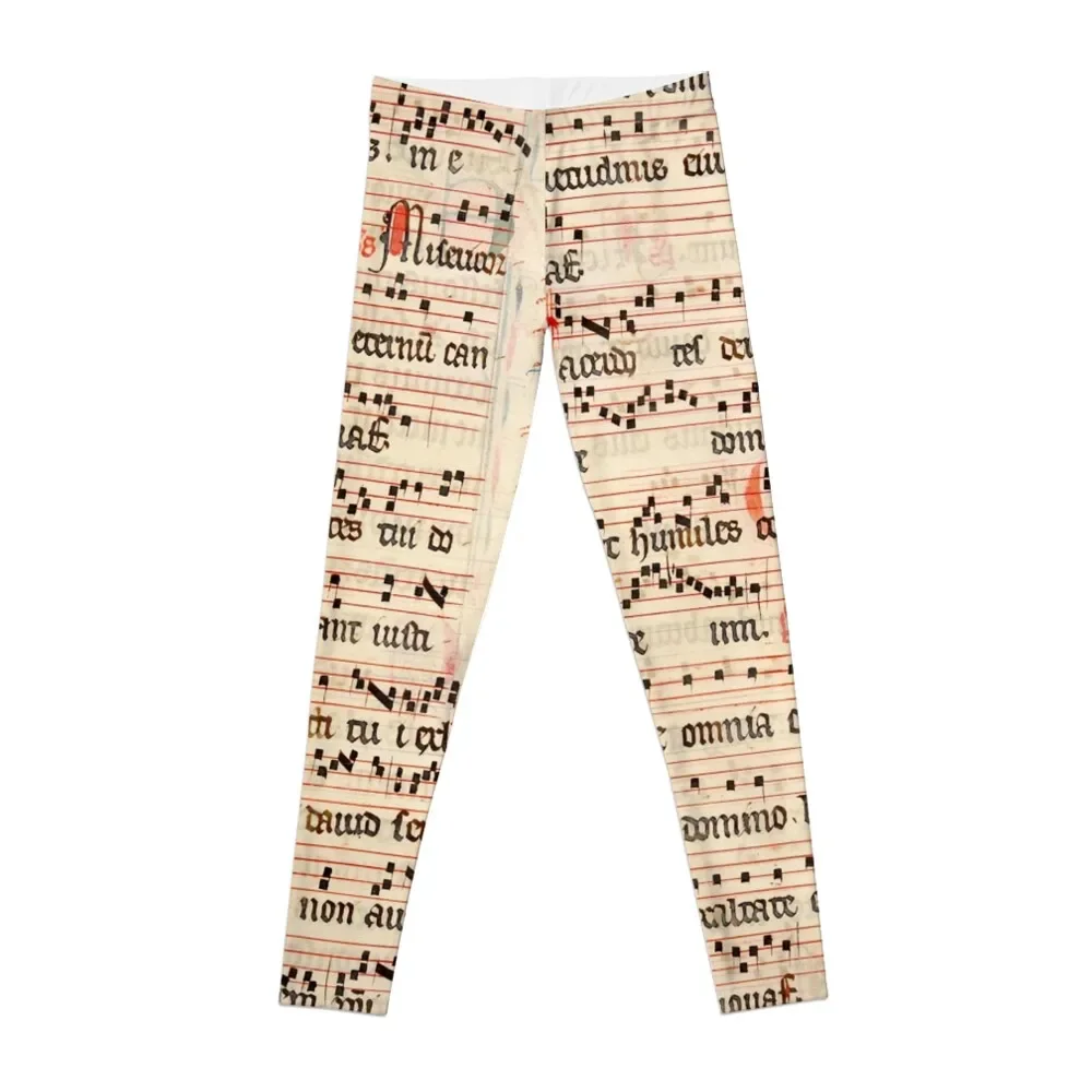 

Medieval Illuminated Musical Notes Leggings for fitness sport legging harem pants Womens Leggings