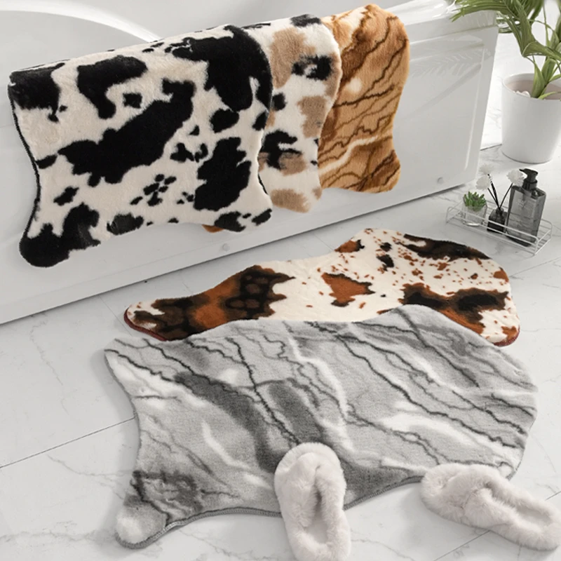 

Fluffy Bath Mat for Bathroom, Floor Carpets,Anti-skid, Water Absorbent,Shower Room Doormat, Home Rugs, Beside Bathtub, 60x120cm