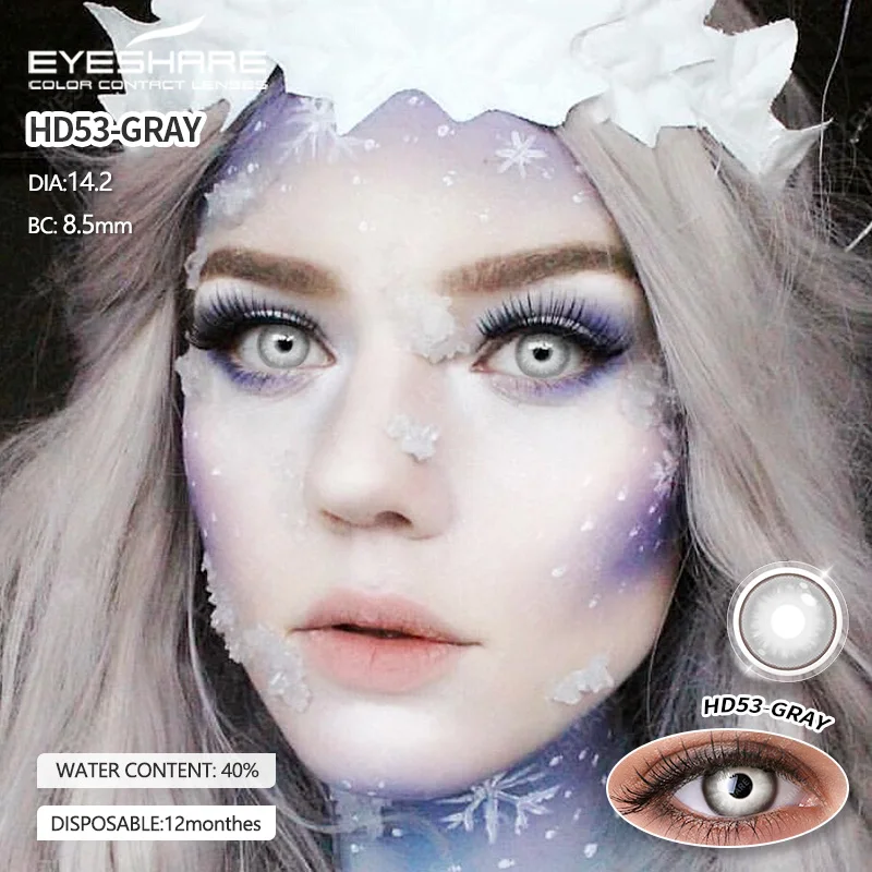 EYESHARE Cosplay Weiße Kontaktlinsen für Augen 1 Paar farbige Anime-Linse Augen-Make-up Schüler verrückte Halloween Damen Herren Accessoires – Detail 22