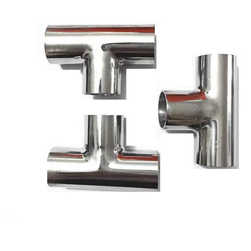 304 stainless steel tee OD 25/76/89/102/114/159/219 MMT steel pipe welding head reducing pipe fittings