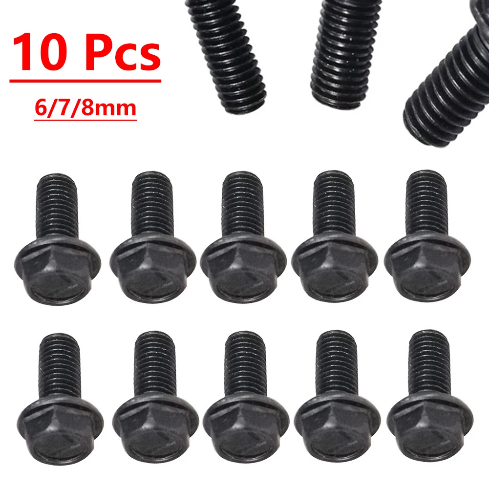 Saw Blade Screw M8 M7 M6 Left Hand Thread Hex Flange for Cutting Machine 10pcs
