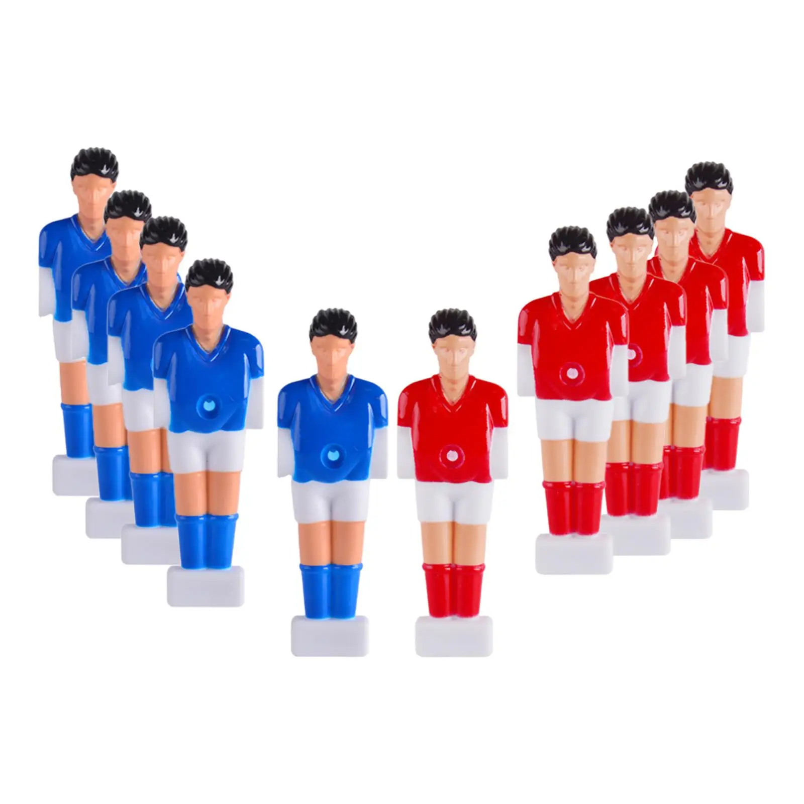 10 x Table Football Player Replacement Parts Foosball 5 Red+5 Blue Replacement Foosball Table Accessories Parts
