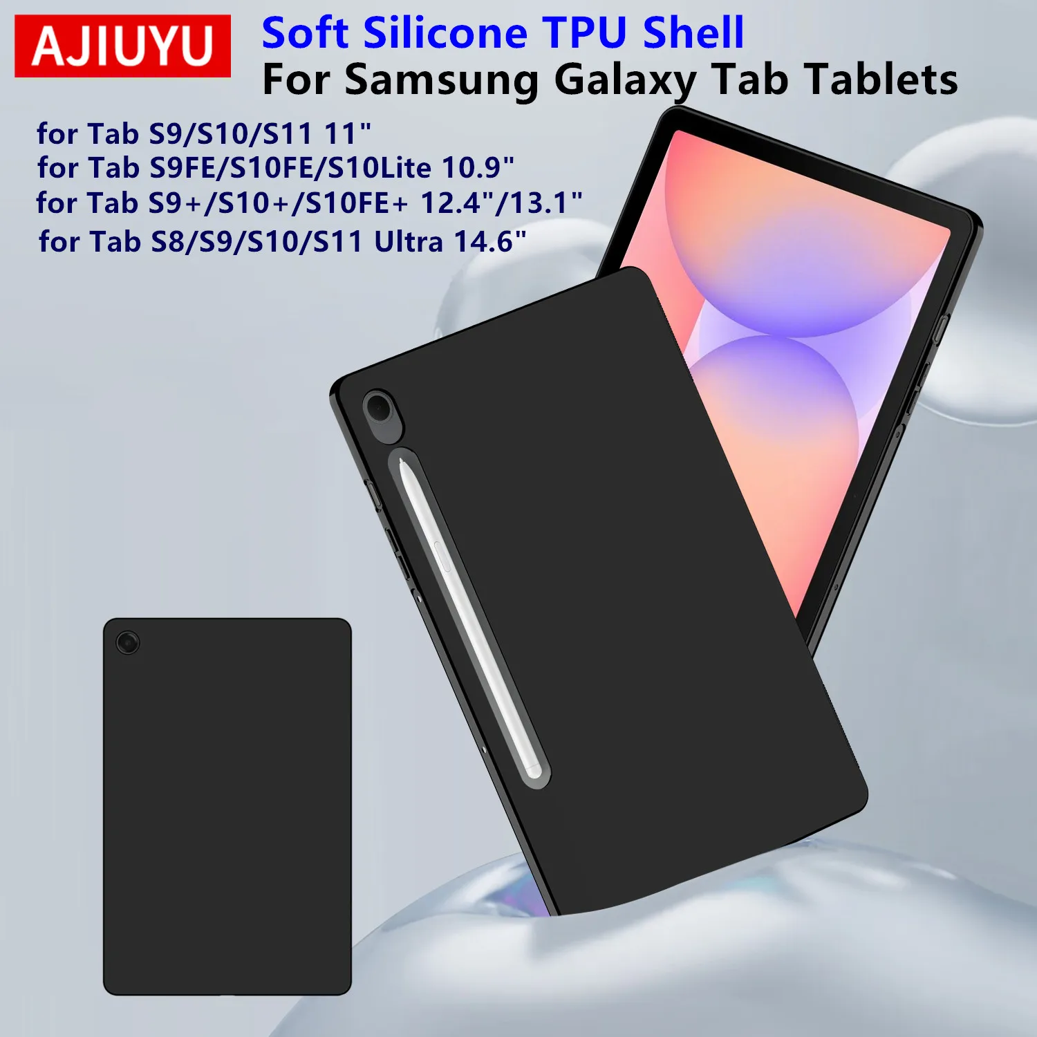 Premium Silicone Tablet Case with Soft TPU Back Cover - Enhanced Protection