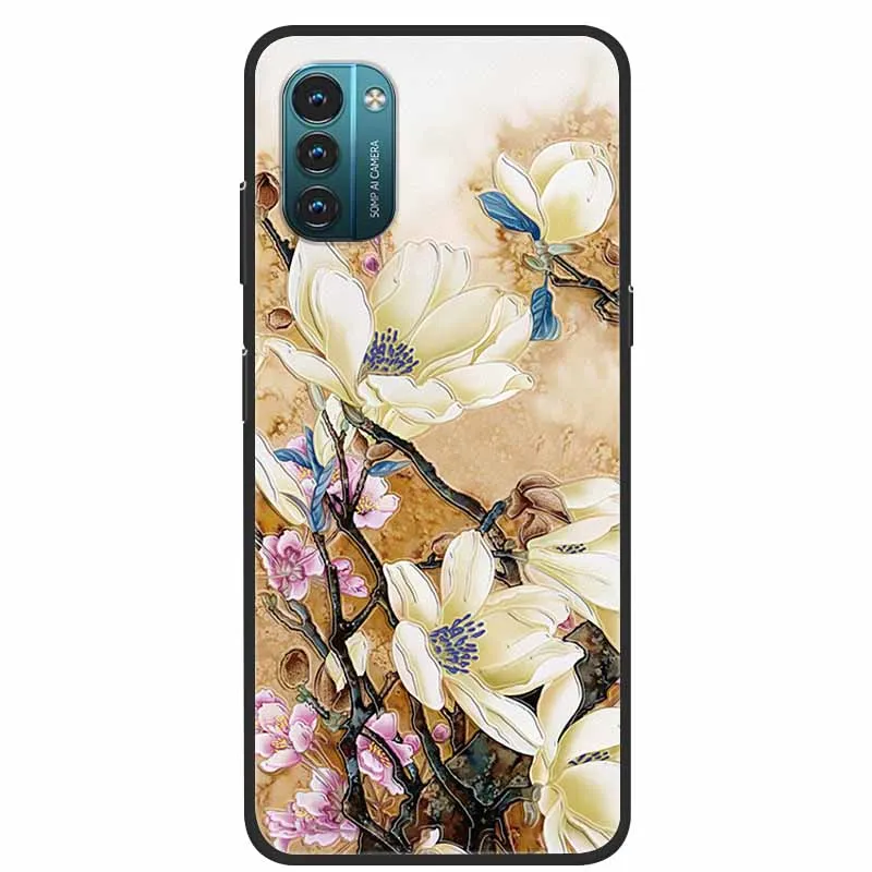 3D Flower Embossed Soft Silicone Protective Phone Case - Stylish Bumper Cover