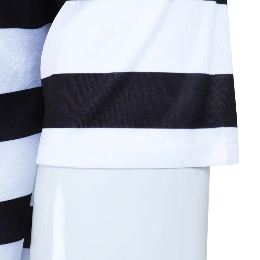 Generic Black and White Striped Mime Costume with Mirror Prop for Men (Unofficial)