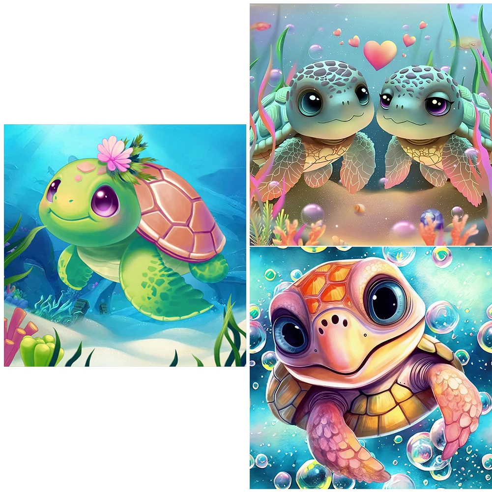 5D DIY Full Round Drill Diamond Painting Sea Turtle Kit Home Decor Art Craft diamond painting