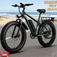 New Electric bicycle 26-inch 1000W 48V 15AH lithium battery electric bike, the first choice for smooth and comfortable travel