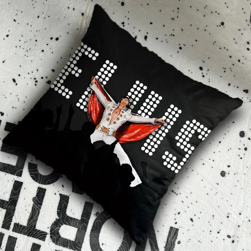 Decorative Pillowcase E-Elvis P-Presley Cushion Cover Double Sides Rockstar Pillow Case 40x40 45x45 Gift Pillow Cover Sofa