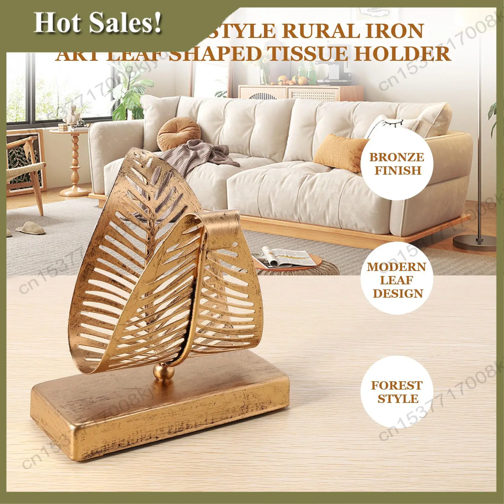 -A23G 잎 디자인의 독립형 현대식 냅킨 홀더, 데스크탑 종이 타월 디스펜서, 냅킨 보관함
