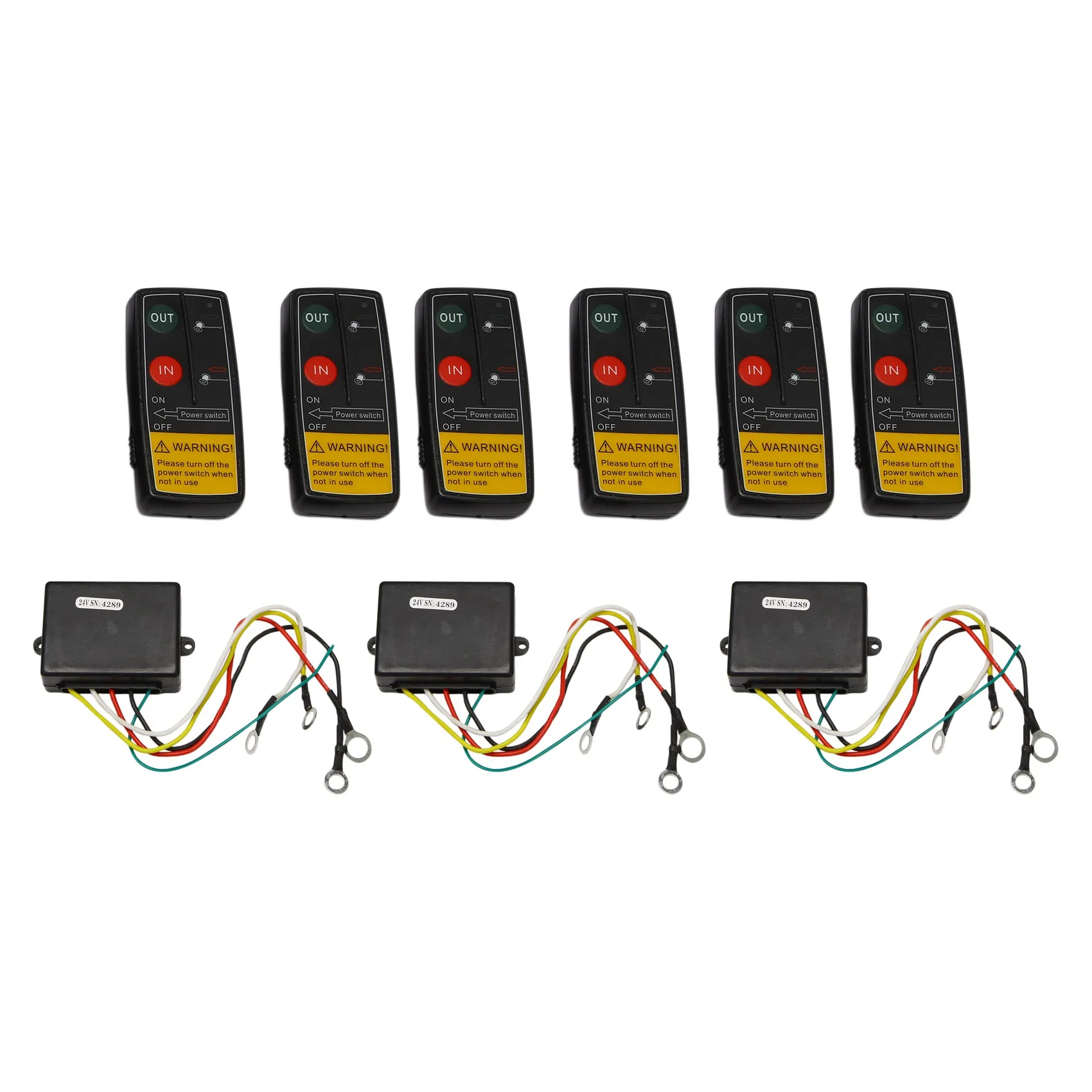 

24V Auto Wireless Console Winch Remote Control Car Manual Transmitter Button Console for Car Atv