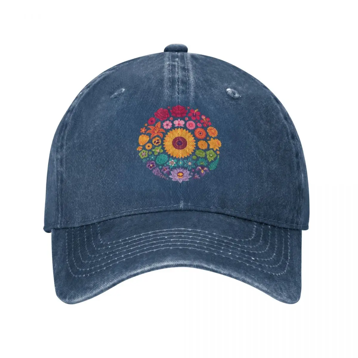 

Floral Rainbow (dark) Cap Cowboy Hat fur hat winter hats woman Men's