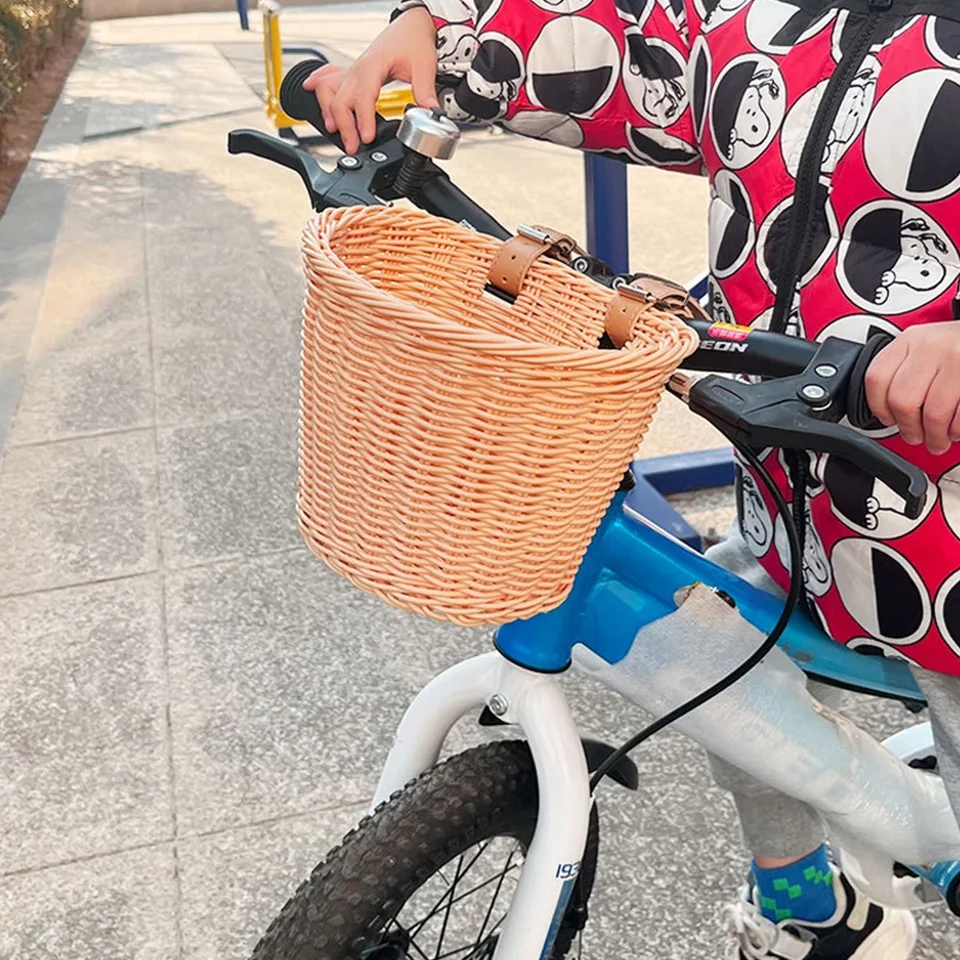 Bike Basket,Kids Bike Basket Front,Wicker Basket For Bike,Small Bicycle Basket For Boys And Girlsdetachable Kids Bike Accessorieshand Woven Front Handlebar Bike Basket9¾ X 7 X 6 Review - View #6