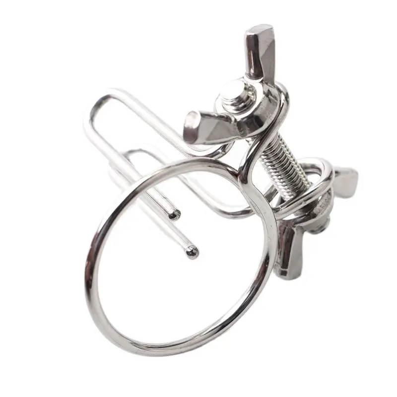 Male Horse Eye Urethra Expander with Elastic Clamp Stainless Steel Urethral Locking Ring Glans Rod Penis Plug