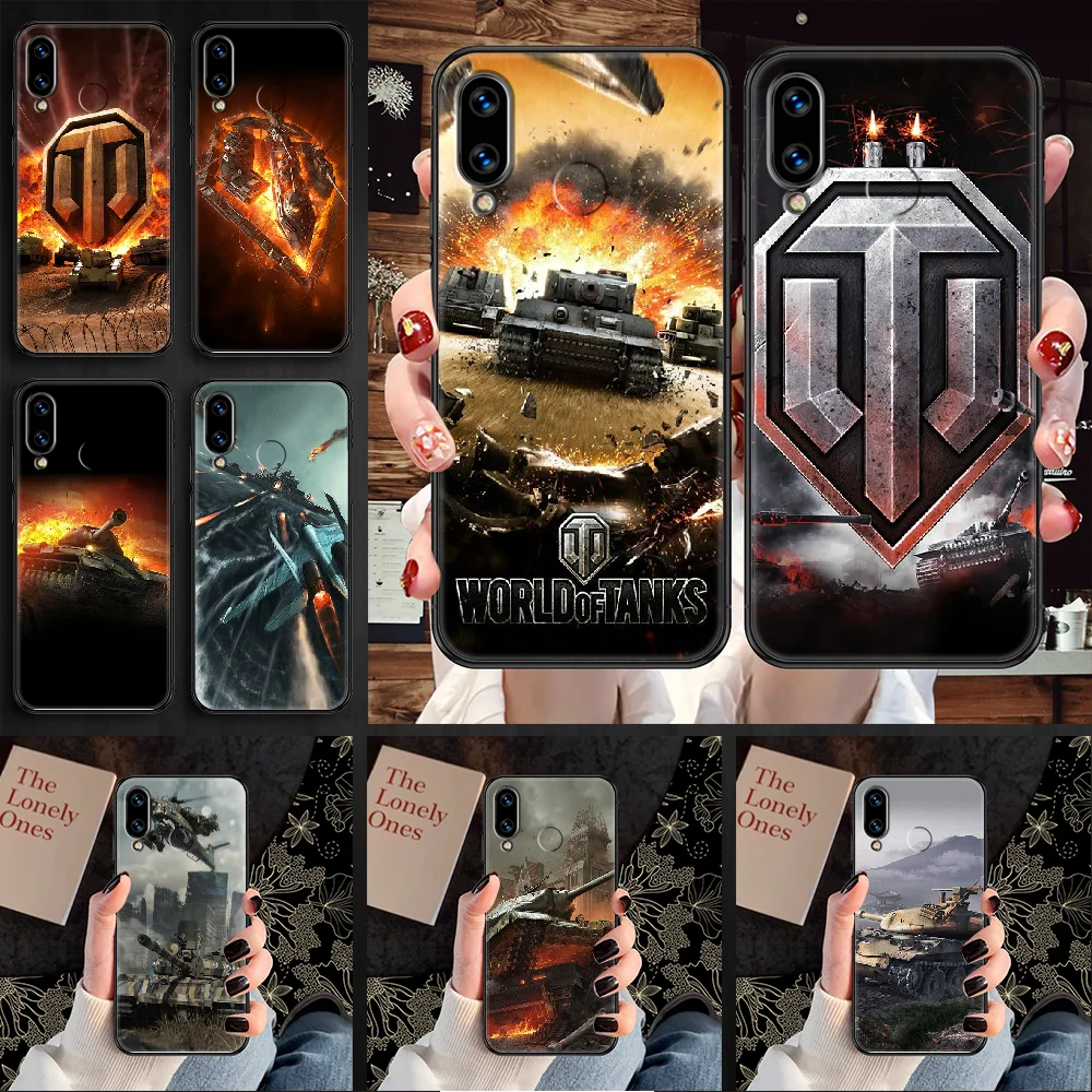 Чехол World Of Tank для телефона Huawei Honor 6 7 8 9 10 10i 20 A C X Lite Pro Play черный роскошный чехол с