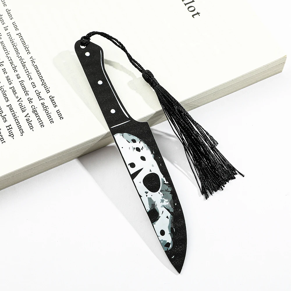 Anime Horror Killer Bookmarks Fruit Knife Series Bookmarks Acrylic for Book Lovers Gifts for Fans Reading Markers acrylic bookmark