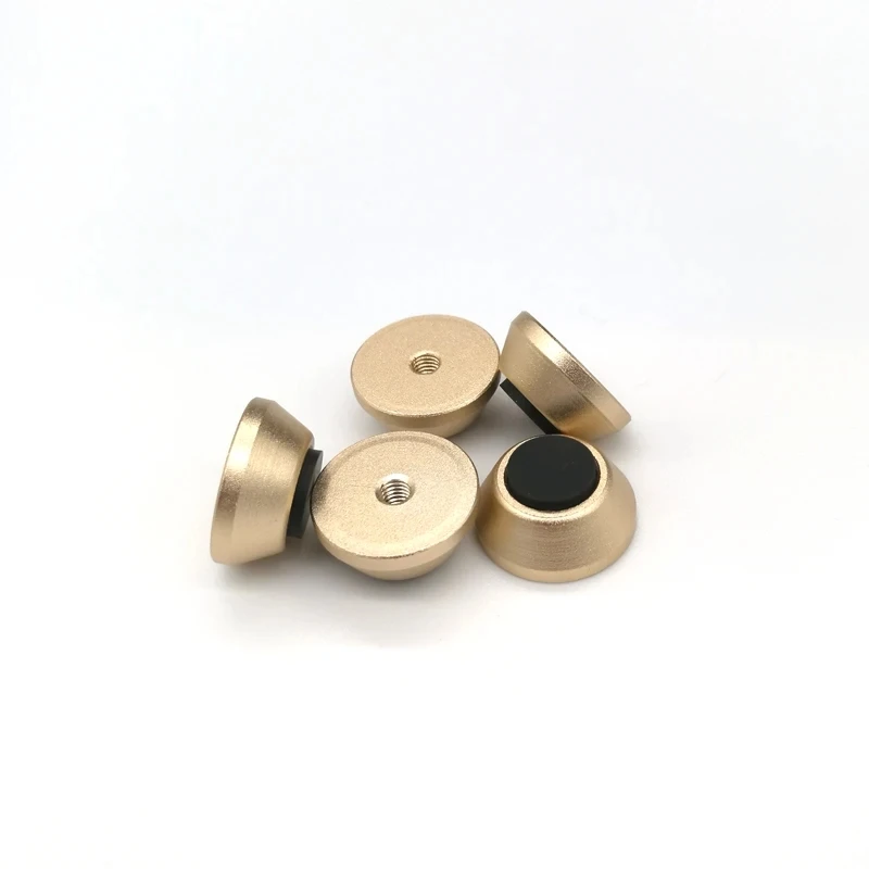 Aluminum CNC HIFI Audio Speaker Spikes Aluminum alloy Chassis Case Foot Pad Anti-shock Shock Absorber Isolation Nail 8PCS