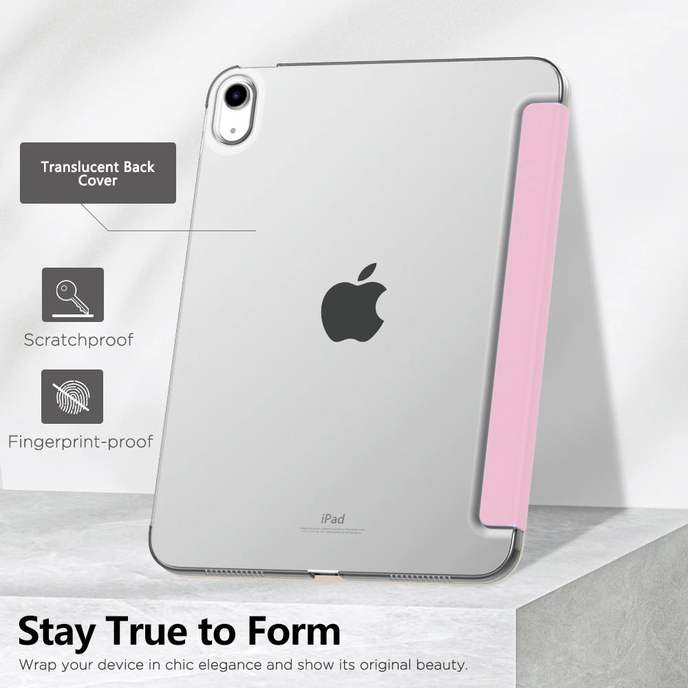 Sleek Translucent Stand Case with Hard Shell and Smart Cover