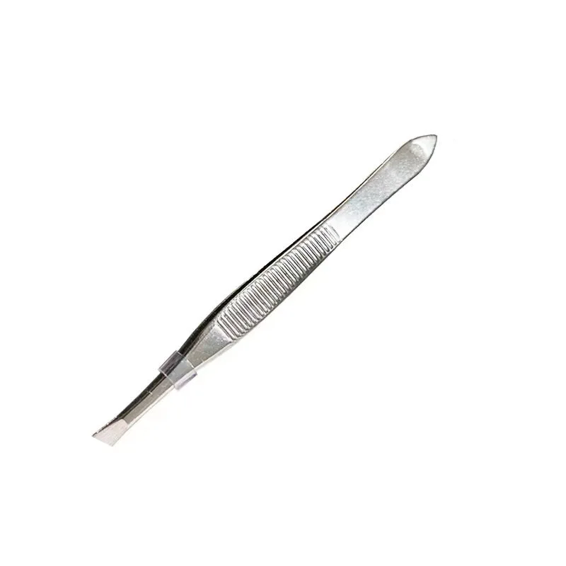 Precision Slant Eyebrow Tweezers 1Pcs Non-slip Makeup Remover Tweezer Tools Stainless Steel Face Hair Women Removal Clip