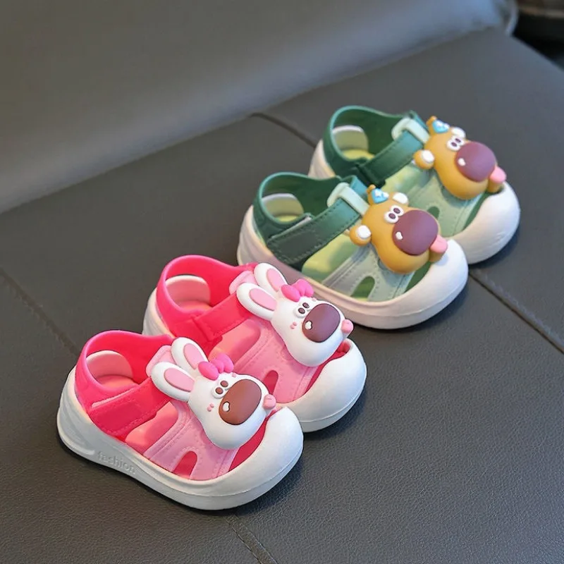 Baby Boys Girls Sandals Summer Cartoon Garden Shoes Soft Bottom Anti Slip Walking Comfortable Beach Sandals