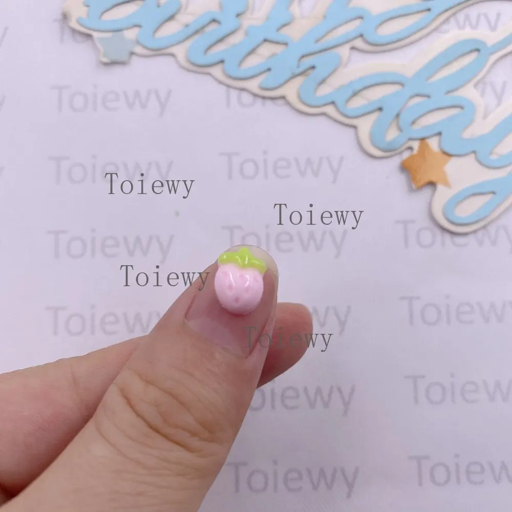 새로운 100pcs 수지 Kawaii 미니 다채로운 딸기 아트 네일 플랫 백 스톤 Applique DIY 스크랩북 귀걸이 장식 액세서리 공예