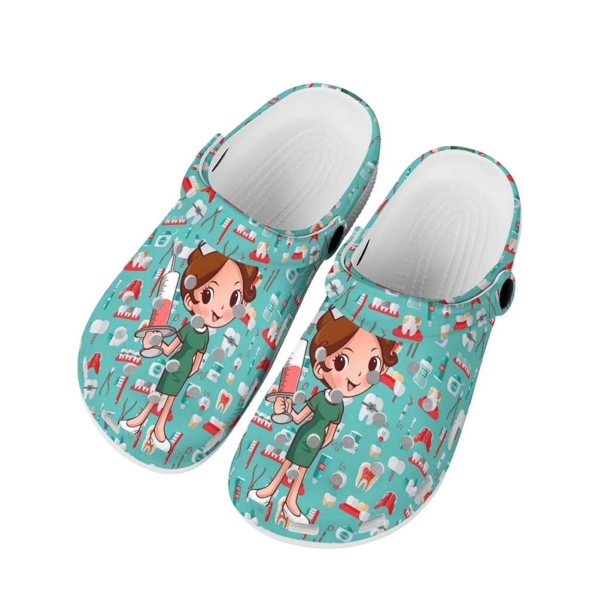 Breathable Nursing Shoes Summer Medical Design Printed Non-slip Indoor Shower Slippers Comfortable Outdoor Beach Couple Slides