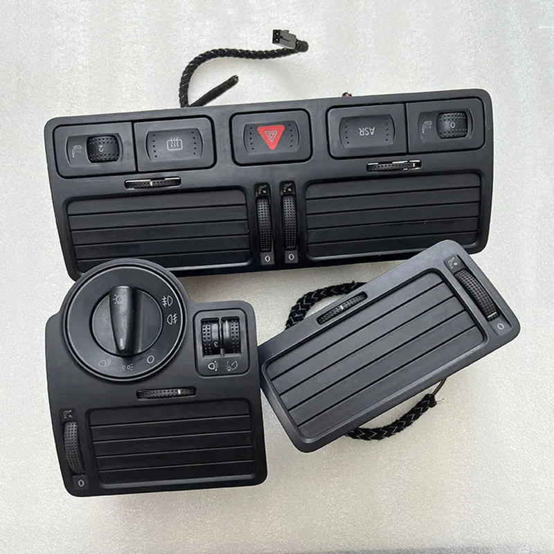 3Pcs Set Car black instrument air outlet central air