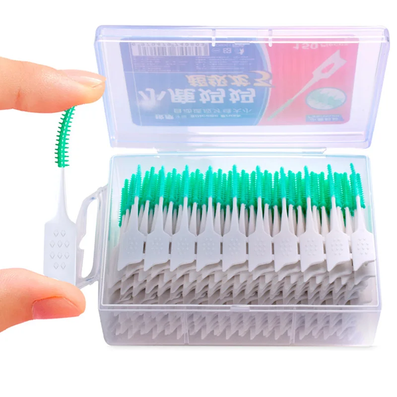 20/150Pcs Interdental Brush Soft Rubber Teeth Cleaning Tools Dental Cleaning Between Teeth