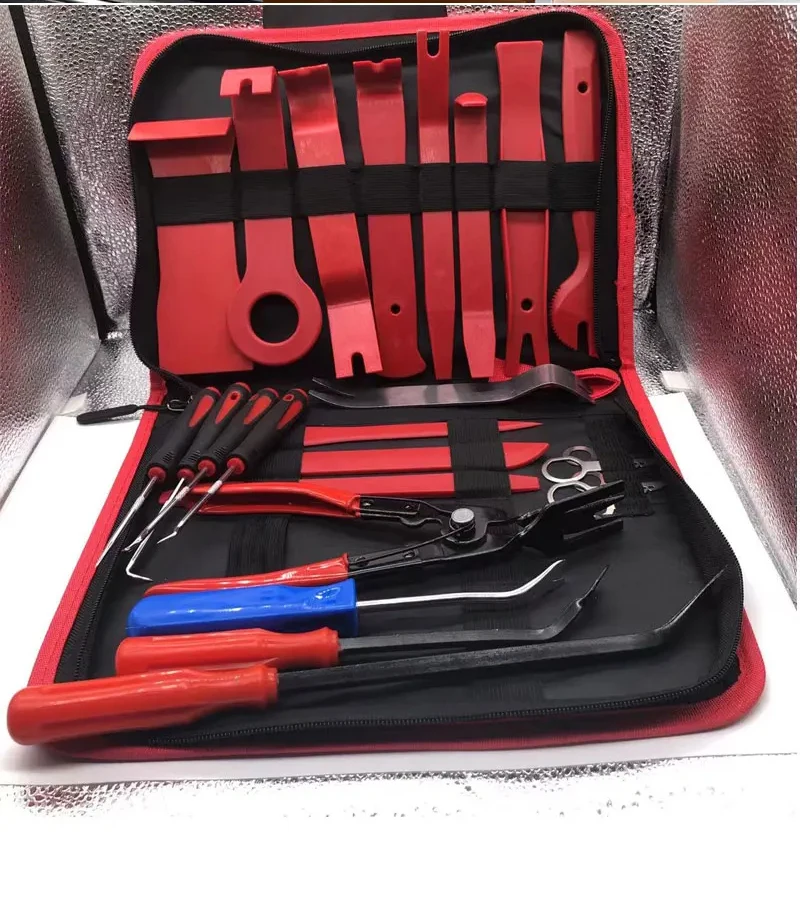 Trim Removal Tool Auto Panel Tür Audio Trim Removal Tool Kit Auto Clip Zangen Verschluss Entferner Hebeln Werkzeug Set mit Lagerung Tasche – Detail 13