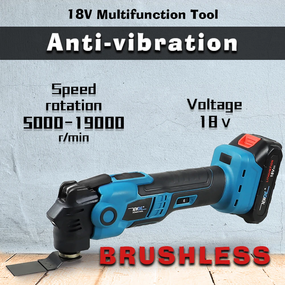 Newone – Outil Oscillant Sans Balais 18V, Rénovateur Multifonction À Dégagement Rapide, Tondeuse Électrique Compatible Avec Makita