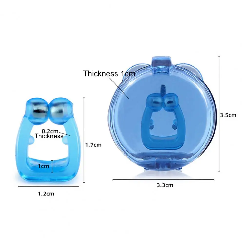 6Pcs Blue Mini Soft Anti Snore Clip with Storage Box Easy Breathe Reusable Silicone Magnetic Anti-snoring Device Night Device 6
