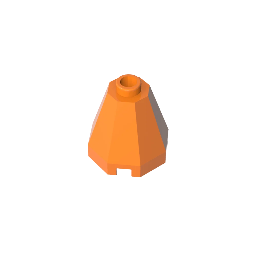 

Gobricks GDS-2042 Cone 2 x 2 x 1 2/3 Octagonal, Open Stud compatible with lego 6039 Assembles Building Blocks children's toys