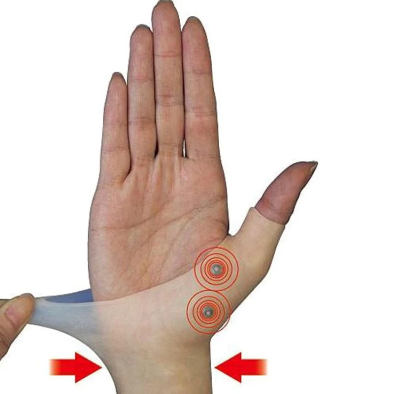 Silicone Gel Glove Protector for Carpal Tunnel Hand Magnetic Therapy Wrist Hand Thumb Support Glove Tendonitis Pain Relief