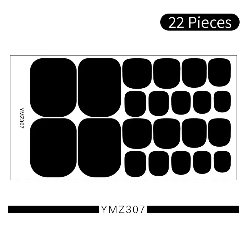 White Toe Nail Sticker Wraps Adhesive Decals Toenail Polish Strips DIY Foot Decals Manicure Full Cover Foot Stickers