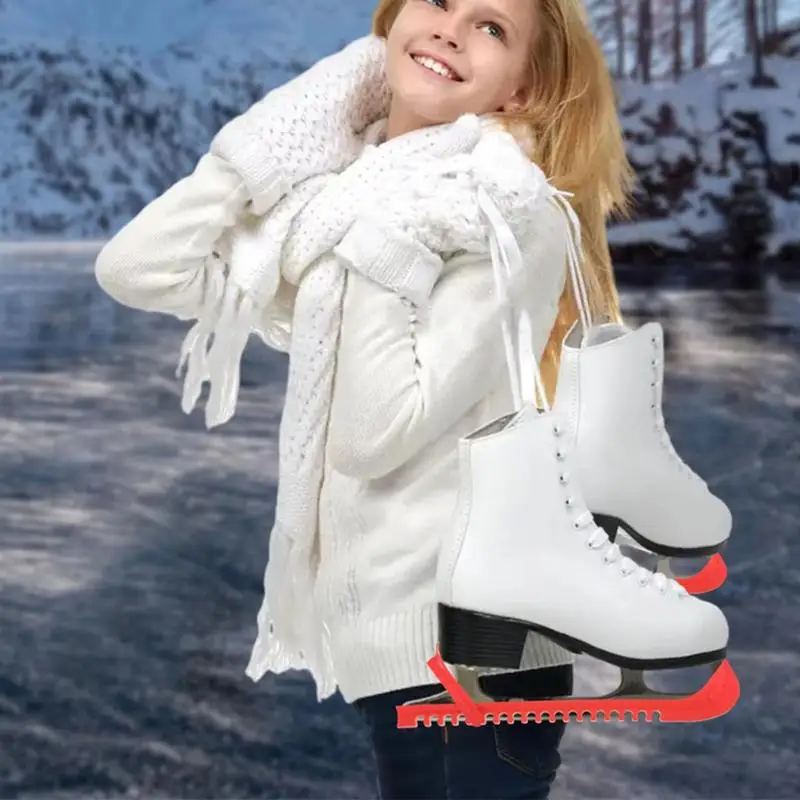 Adjustable Skate Guards Ice Skating Hockey Skate Covers Adjustable Guard Anti-Freeze Protector SElastic Ice