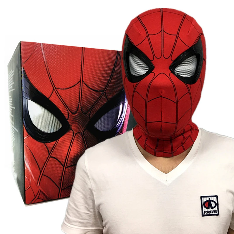 Disney Spiderman Face Mask Avengers 1/1 Mask Hood Remote Control Animation  Movie Peripherals Cosplay Students Adults Mens Gifts - Animation  Derivatives/peripheral Products - AliExpress