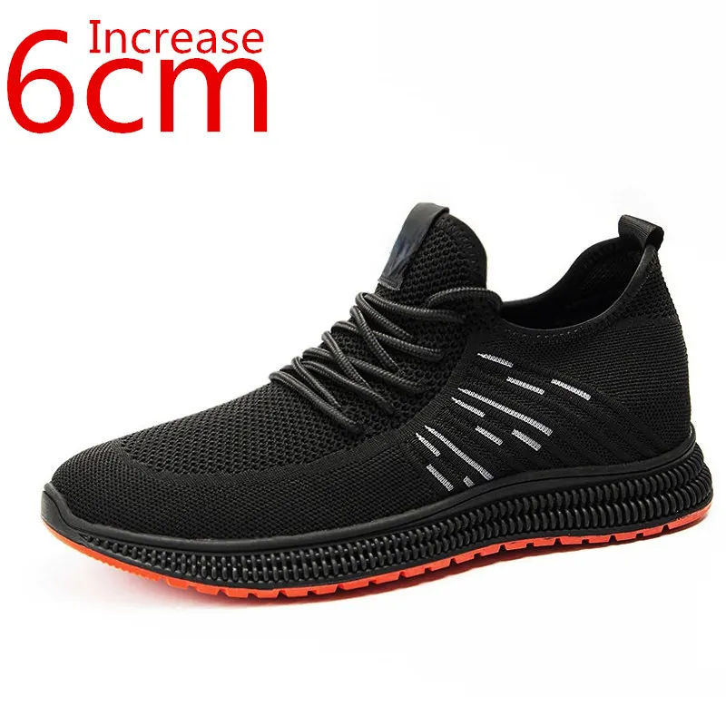 

Summer Breathable Inner Height Men's Shoes Sports Casual Shoes Mesh Shock-absorbing Elevator Shoes Leisure Sneakers Increase 6cm