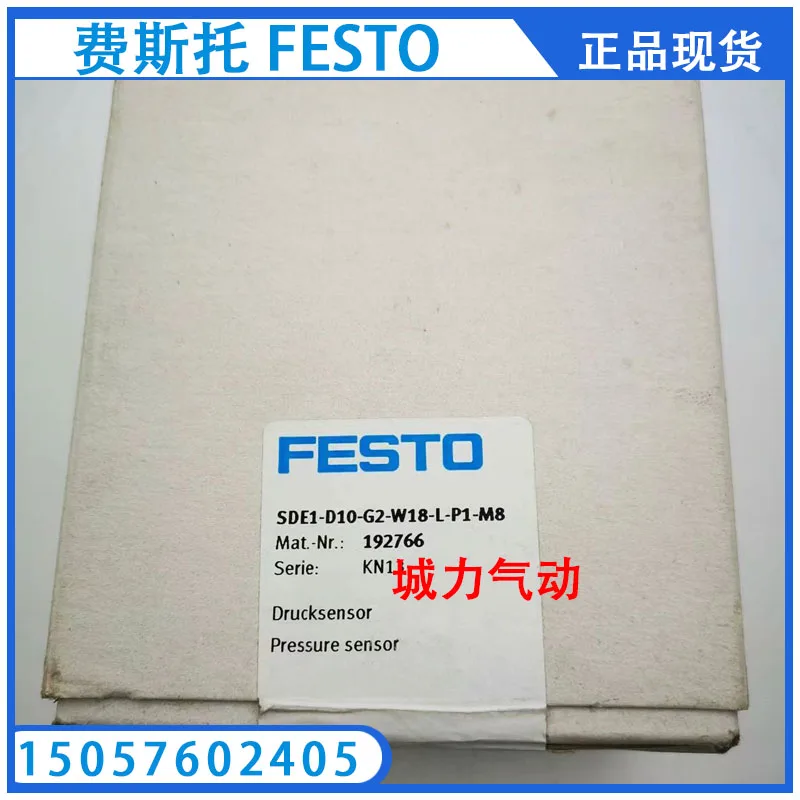 

Festo FESTO Pressure Sensors SDE1-D10-G2-W18-L-P1-M8 192766 In Stock