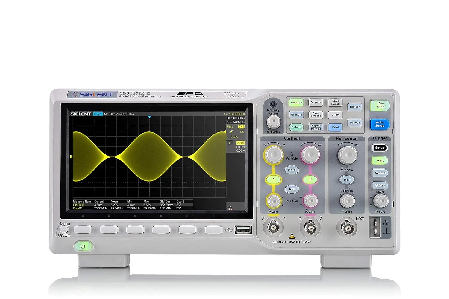 

Цифровой осциллограф Siglent Technologies SDS1202X-E 200 МГц 2 канала, серый