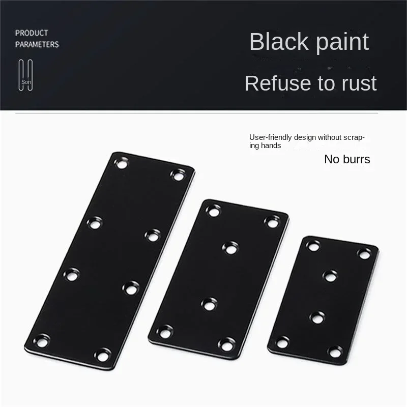 Description Picture 6 of item1PCS Furniture Black Stainless Steel 90 Degress  Angle Code Triangle Shelf Bracket L Type Reinforcement Fixed Connector