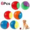 6Pcs Squeaky Balls Toys Dogs Interactive Toys TPR Dog Chew Toy for Dog Pet Teeth Cleaning Bite Resistance  Pet Supplies 1