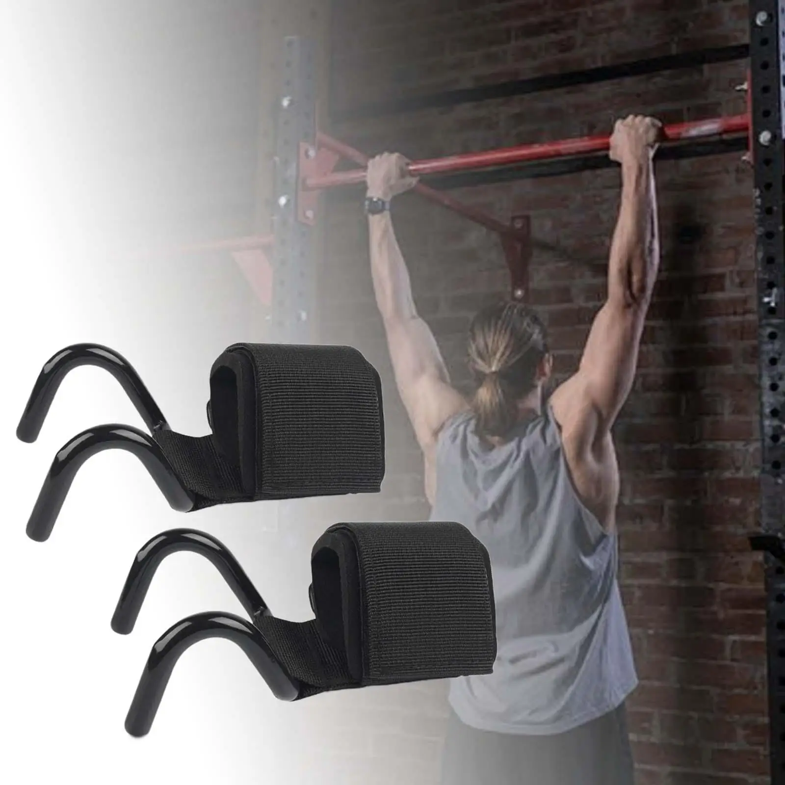 Weight Lifting Hooks Deadlift Straps Heavy Duty Lifting Wrist Straps Hand Grips for Weightlifting Exercise Gym Workout Fitness