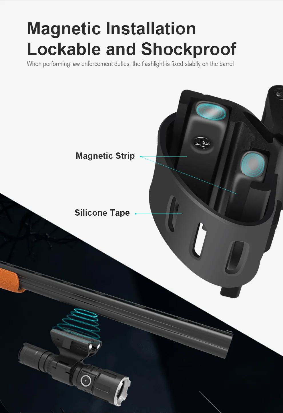 Description Picture 3 of itemKLARUS FM2 Multi-function Magnetic Flashlight Mount