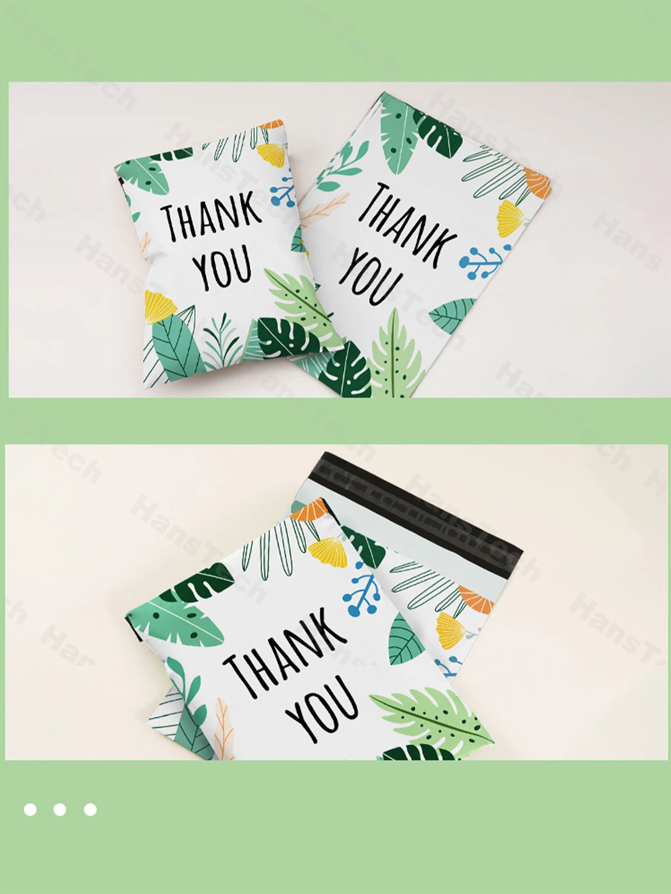 10PCS Rainbow Thank You Gift Wrapping Bags, Halloween, Christmas, Courier Bags, Printed Courier Bags, Waterproof Packing Bags