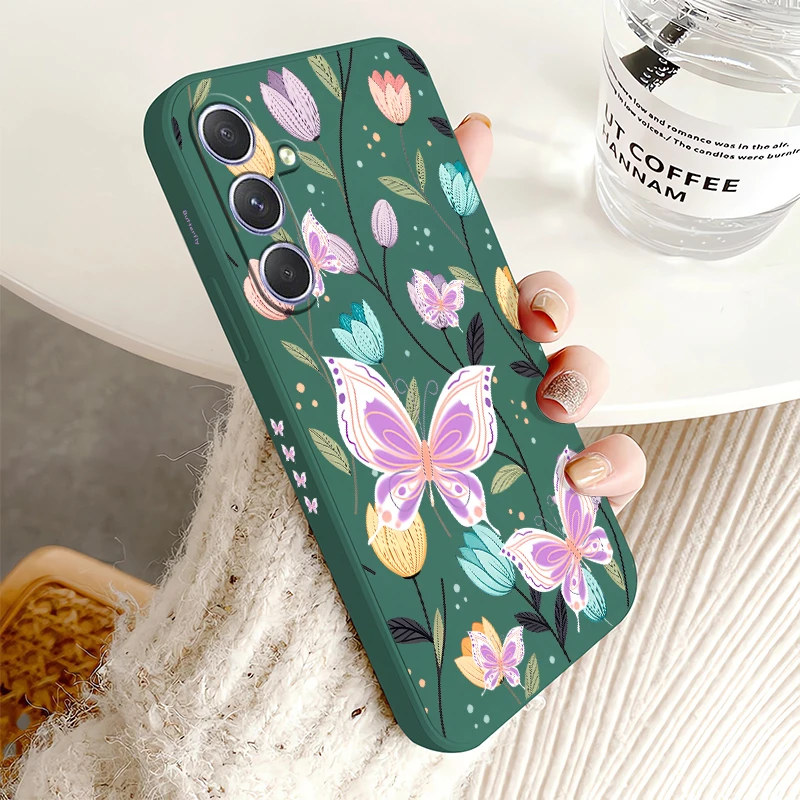 Butterfly Floral Soft TPU Silicone Phone Case Cover