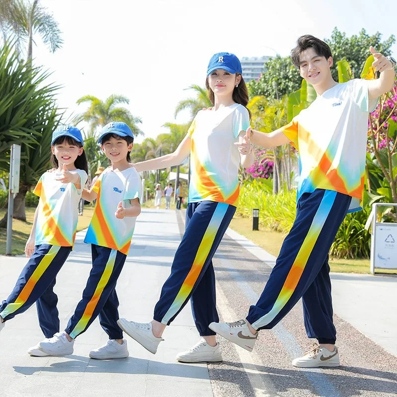 2025 Matching Family Sport Clothes Mom Dad Daughter Son Tracksuit