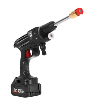 휴대용 고출력 리튬 배터리 무선 세차 기계, 세차 워터 펌프, 가정용 고압 물총