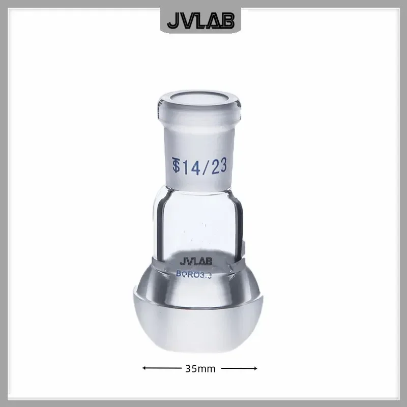 Spherical Joint Spherical Mouth and Standard Plug Interchangeable Connector Laboratory Glass Adapter Plug Diam.14 19 24 29# 1 pc lab glass adapter